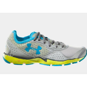 Women's Under Armour Running Shoes Gray Yellow Size 9